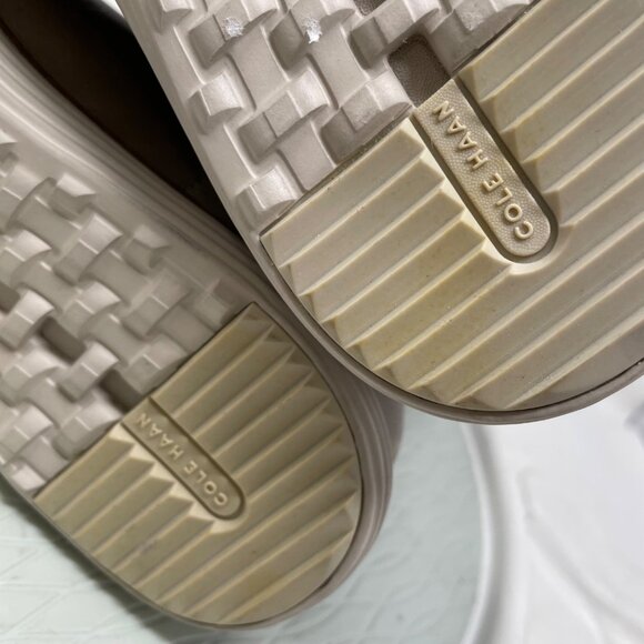 Cole Haan ZeroGrand Boot Size 6 Roper Quilted Round Toe Mid-Calf Suede Leather - Picture 7 of 11